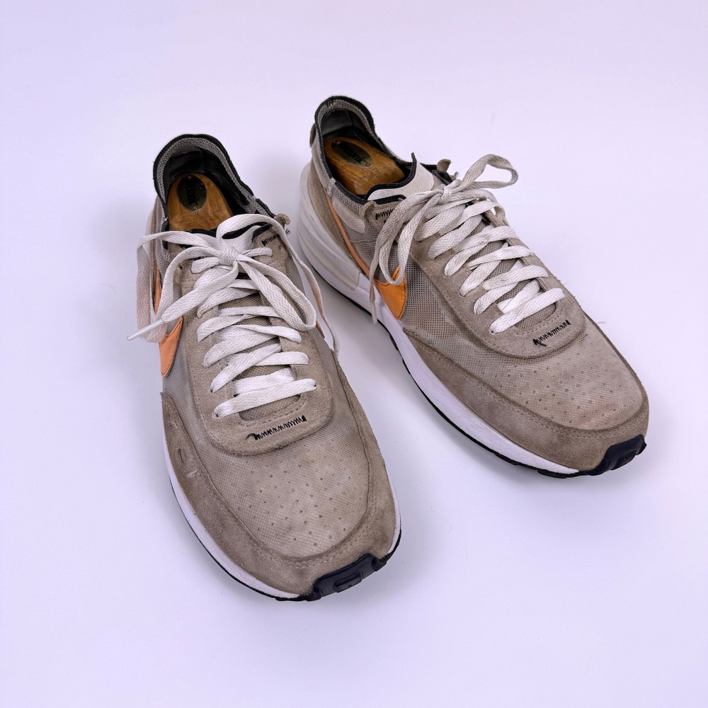 Nike Waffle One White Orange Trance Men's Sneakers Shoes DA7995-103 Size 10.5